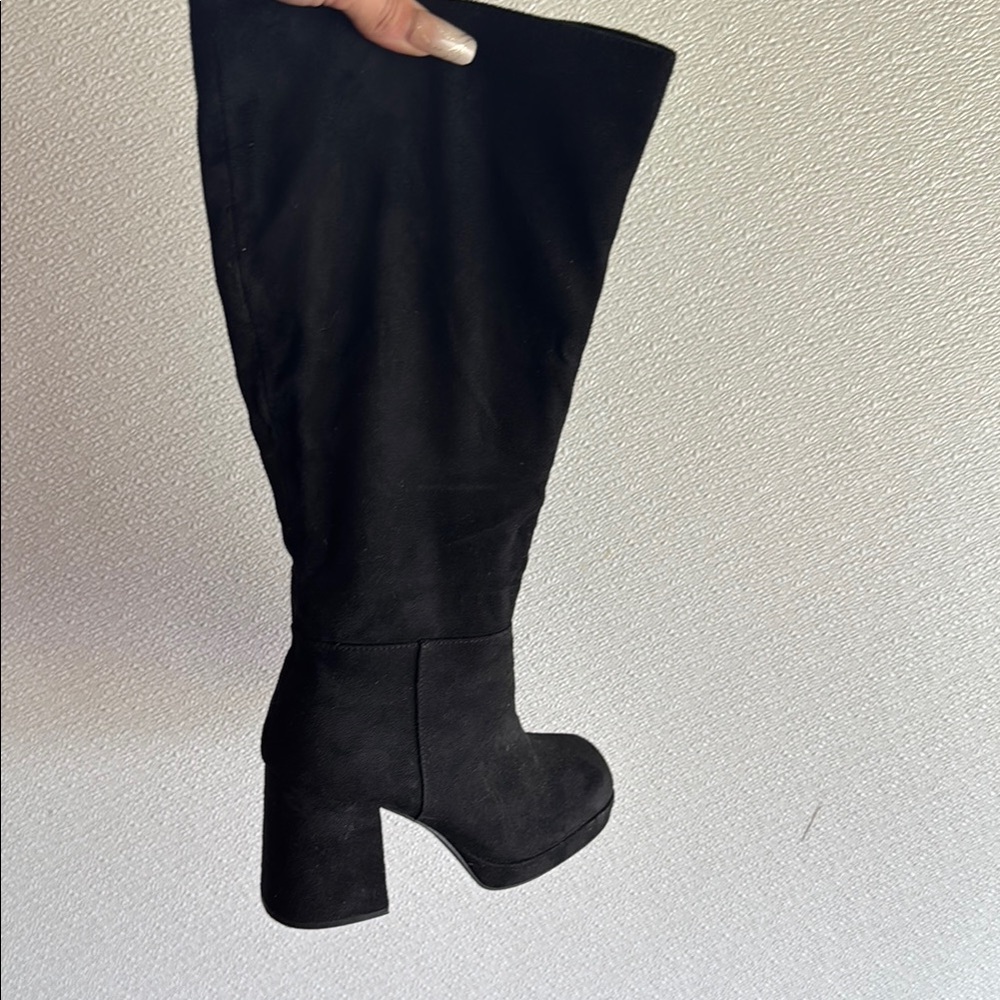 SHEIN Black Over the Knee Boots